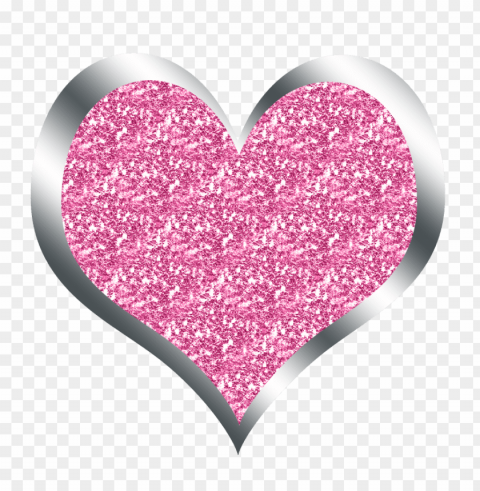 glitter heart Transparent Cutout PNG Graphic Isolation
