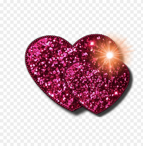 Glitter Heart Transparent PNG Images Bundle