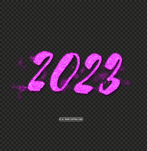 glitter purple 2023 text HighResolution Transparent PNG Isolated Item