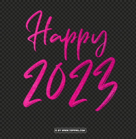 glitter rosa happy 2023 free download PNG Image with Isolated Artwork
