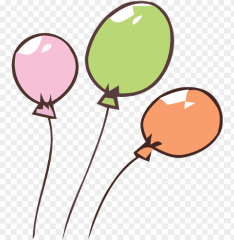 globos de colores animados Isolated Design Element on PNG