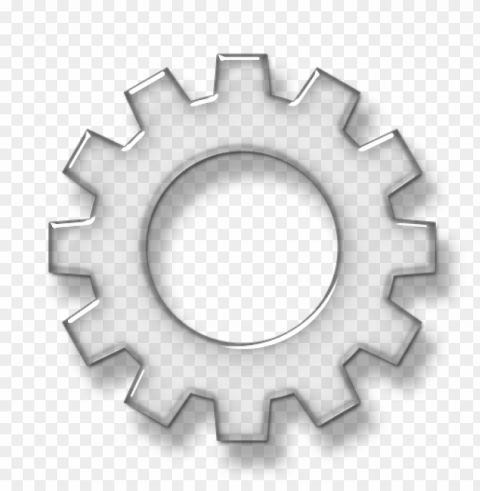 glossy gear settings icon symbol Transparent PNG photos for projects