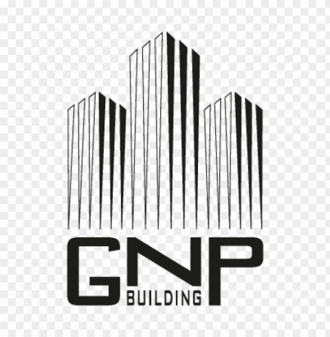 gnp building bw logo vector free PNG Graphic with Transparent Isolation