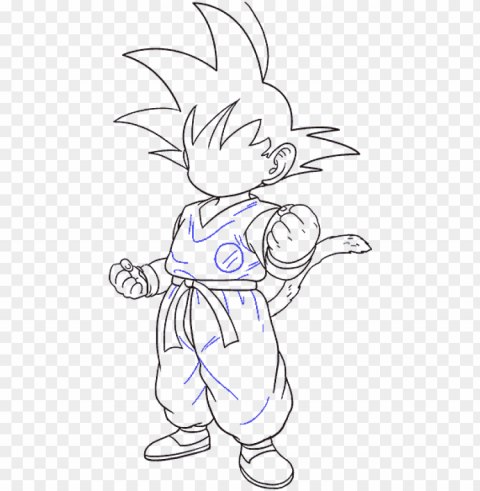 goku drawing Isolated Design Element on PNG