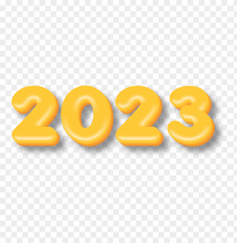 gold 2023 balloon Isolated Graphic in Transparent PNG Format