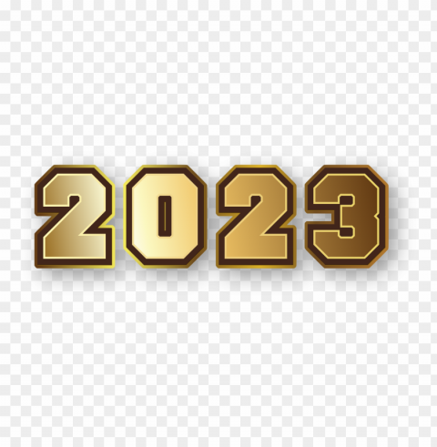 gold 2023 effect 3d text PNG images without BG