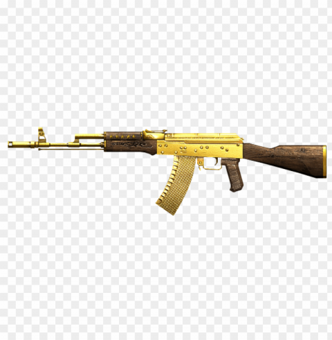 Gold Ak47 PNG Images For Mockups