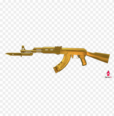 gold ak47 PNG images for printing