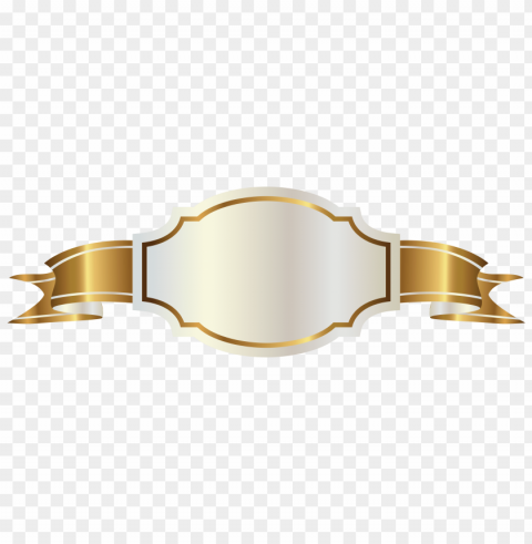 gold banner ribbon PNG with no background required