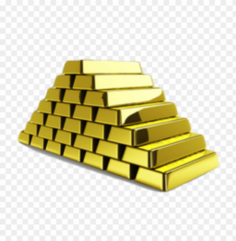 gold bar PNG with Isolated Object