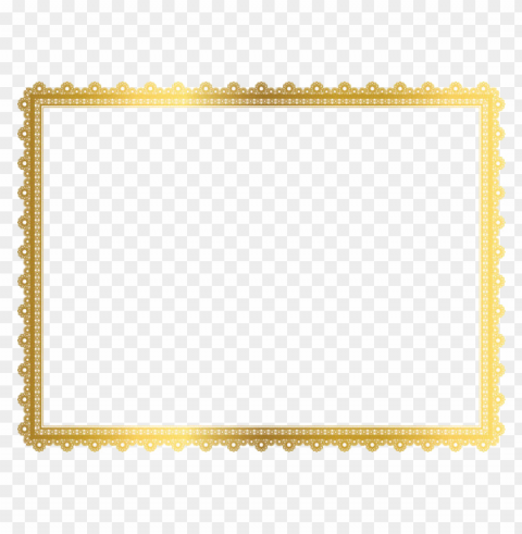 Gold Border Isolated Object On Clear Background PNG