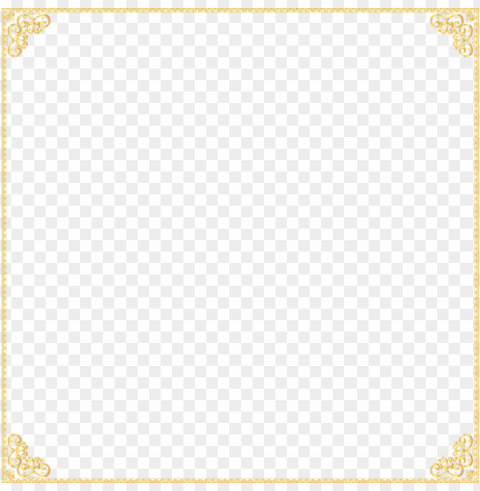 Gold Border Isolated Object On Transparent Background In PNG