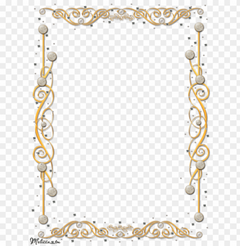 Gold Border Isolated Object With Transparent Background PNG
