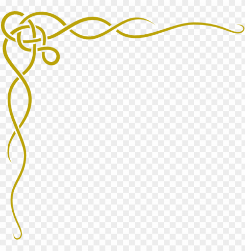 Gold Border Isolated Subject In Transparent PNG Format