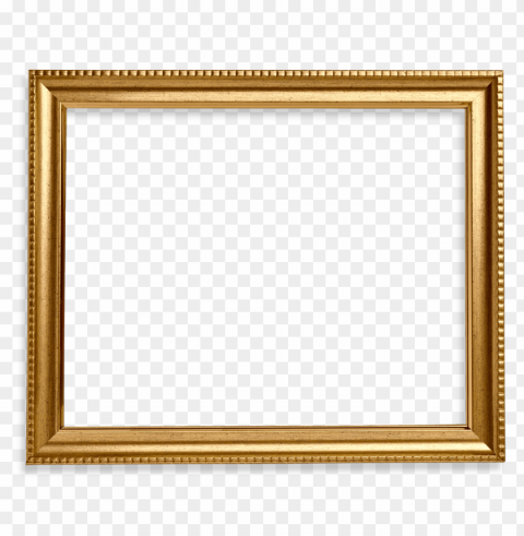 Gold Border Transparent PNG Isolated Artwork