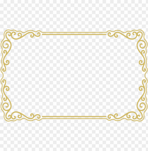 Gold Border Transparent PNG Isolated Graphic Detail