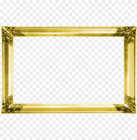 Gold Border Transparent PNG Isolated Item