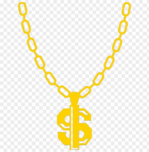 gold chain dollar sign HighResolution Isolated PNG with Transparency