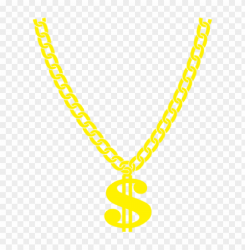 gold chain dollar sign HighResolution PNG Isolated on Transparent Background