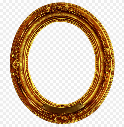 Gold Circle Frame HighResolution Transparent PNG Isolated Graphic