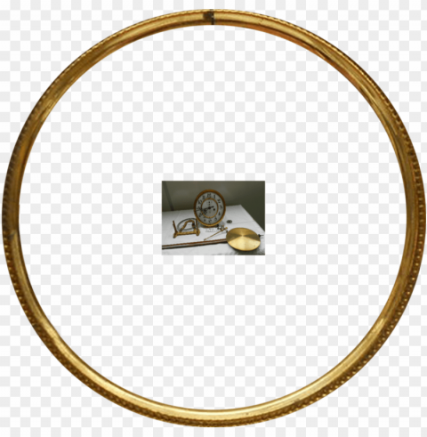 gold circle frame Isolated Design on Clear Transparent PNG