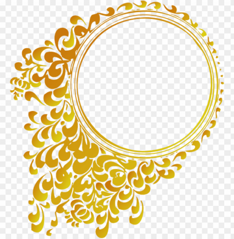 gold circle frame PNG graphics for presentations