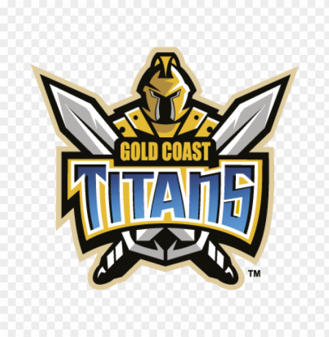 gold coast titans logo vector free download PNG Image with Isolated Graphic