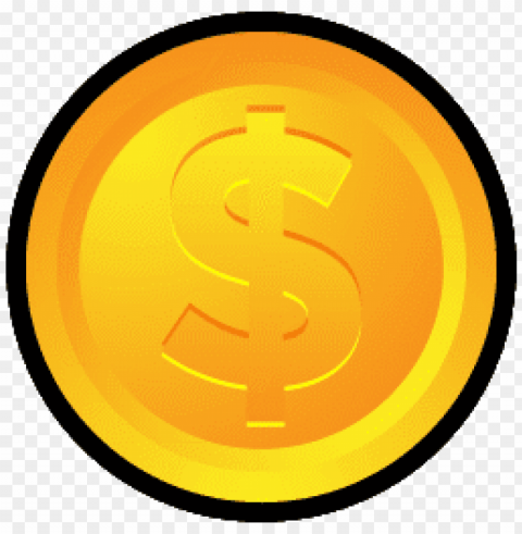gold coin icon Clean Background Isolated PNG Art