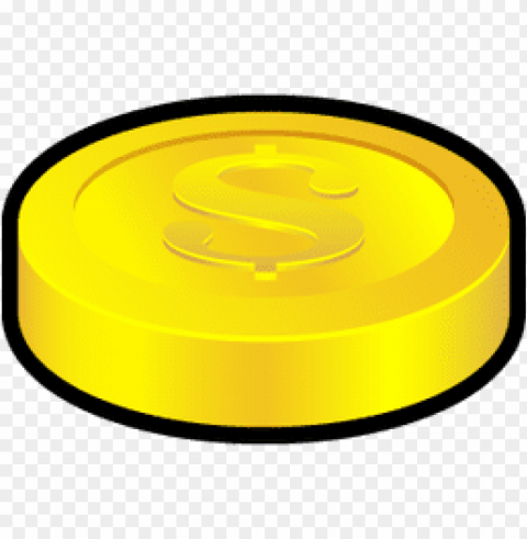 Gold Coin Icon Clean Background Isolated PNG Graphic