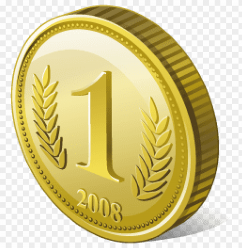 gold coin icon Clean Background Isolated PNG Graphic Detail