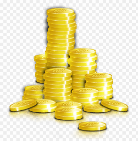 gold coin Clean Background Isolated PNG Icon