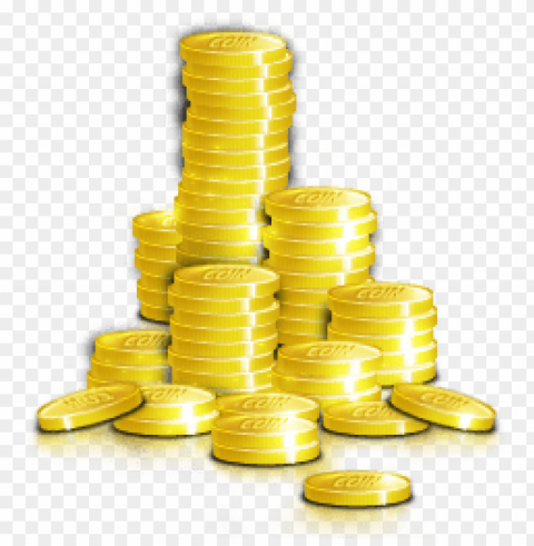 Gold Coin Clean Background Isolated PNG Icon