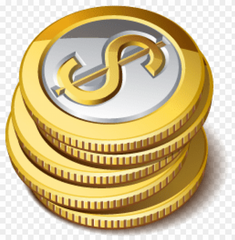 gold coin icon Clean Background PNG Isolated Art