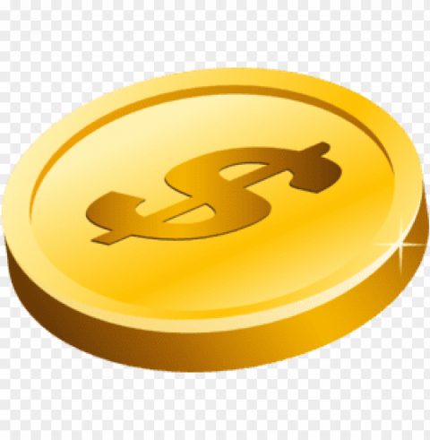 gold coin icon Clear Background Isolated PNG Illustration