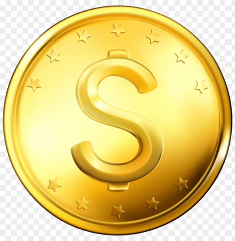 gold coin Isolated Item with Transparent PNG Background