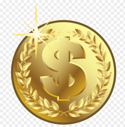gold coin Isolated Object in Transparent PNG Format