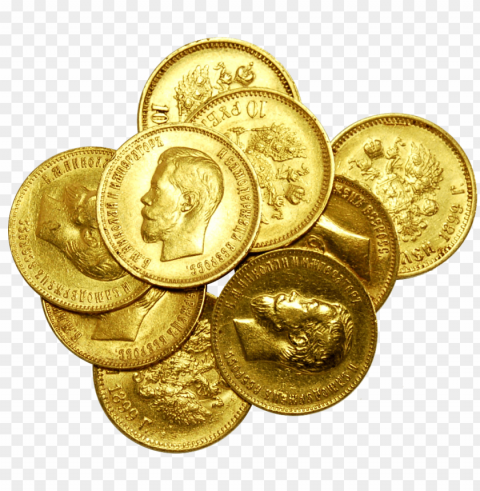 Gold Coin Isolated Subject In HighResolution PNG