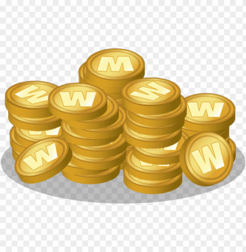 gold coin vector PNG with clear transparency