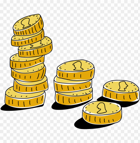 gold coin vector Isolated Character with Clear Background PNG