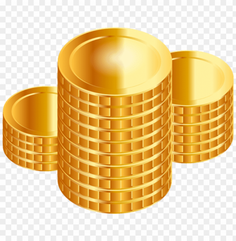 gold coins clipart PNG Graphic Isolated with Transparency