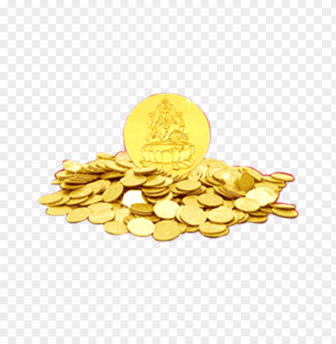 gold coins falling PNG with clear transparency