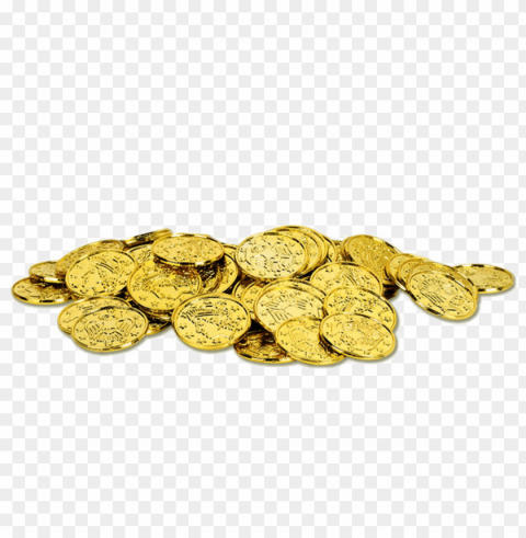 gold coins treasure Transparent Background PNG Isolated Graphic