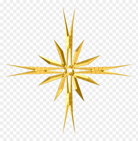 Gold Compass Rose PNG No Watermark