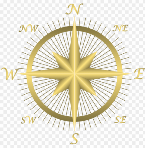 gold compass rose PNG pictures with no background
