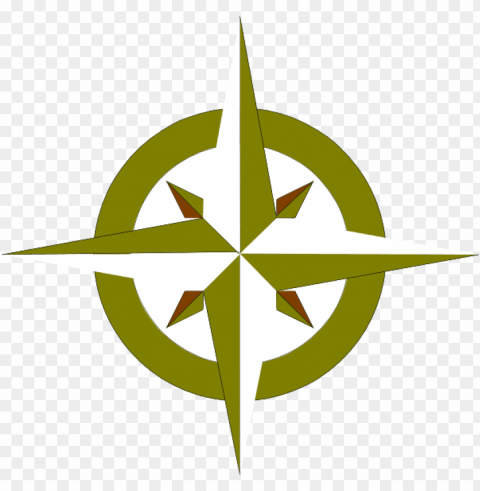 Gold Compass Rose PNG Transparent Design