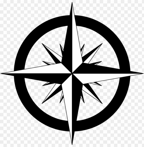 gold compass rose PNG transparent elements compilation