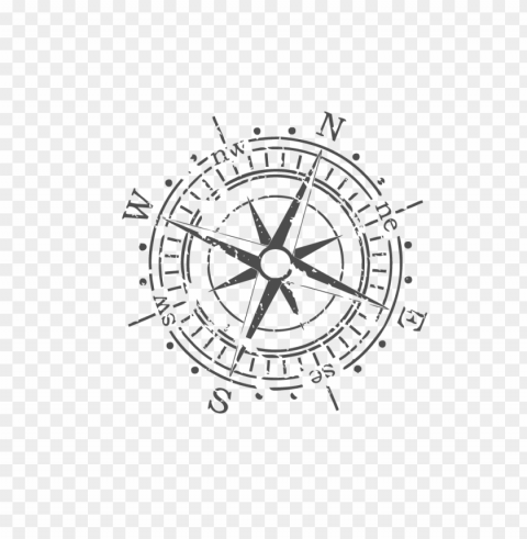 gold compass rose PNG photo with transparency