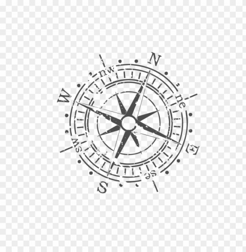 Gold Compass Rose PNG Photo With Transparency