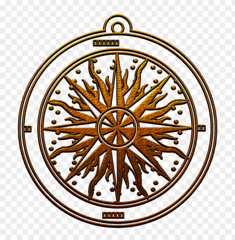 gold compass rose PNG transparency images