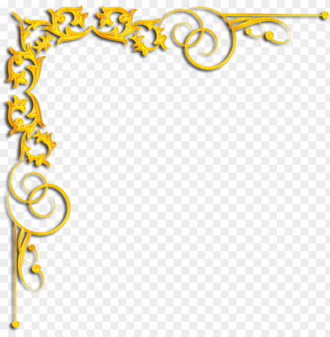 gold corner designs PNG images with no attribution